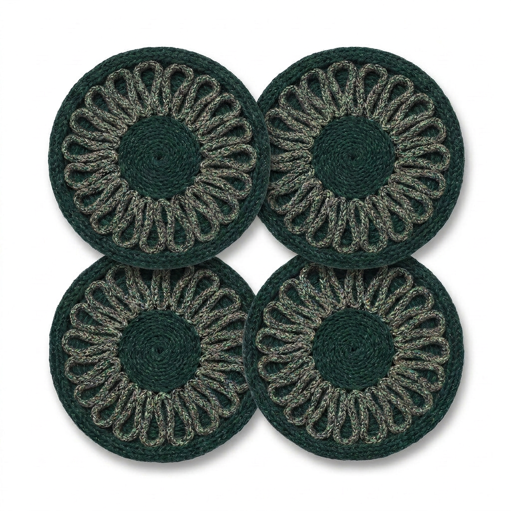 Kit Porta Copos Ondas C/4 - Verde - still - Instituto Tidelli